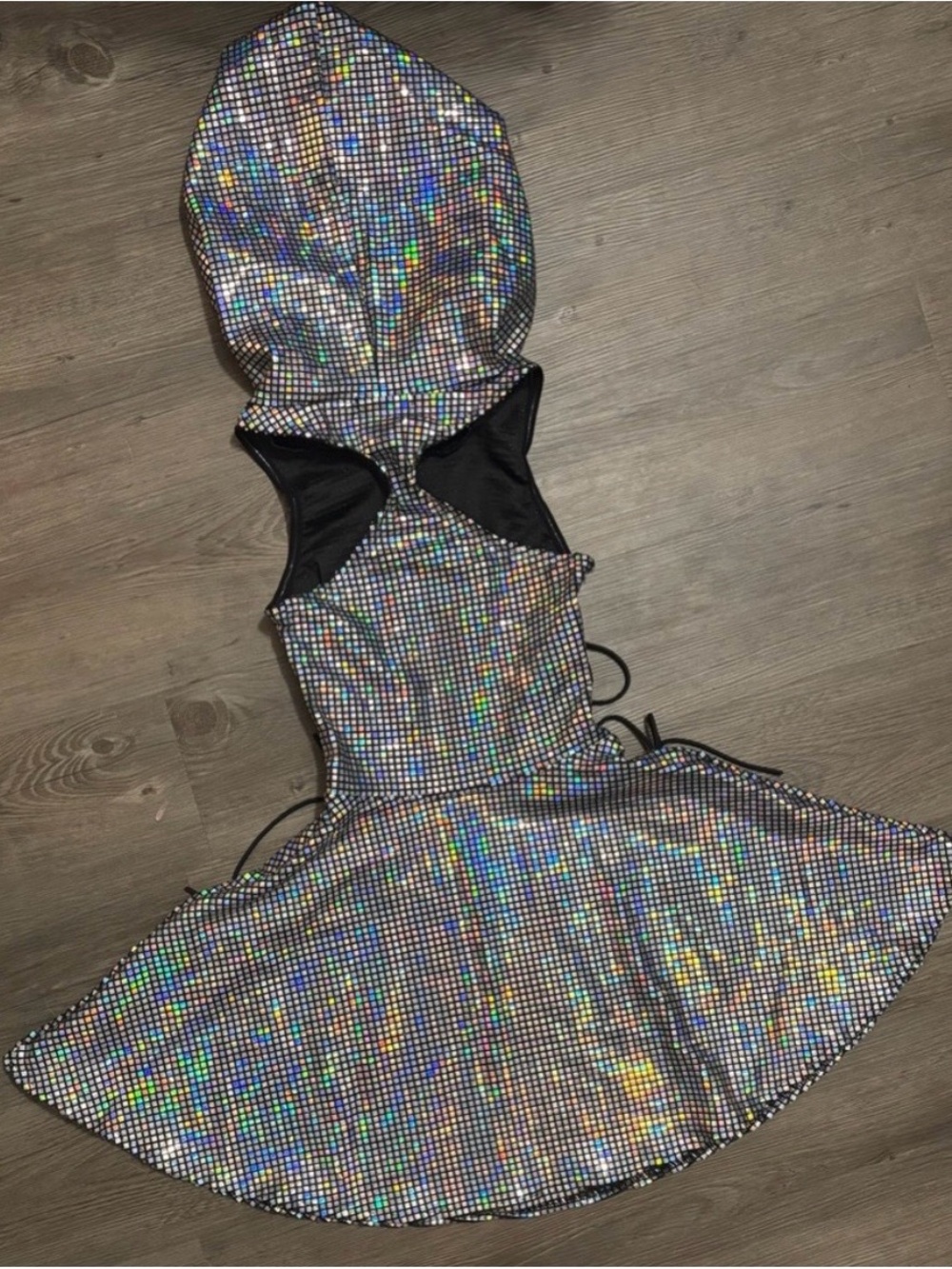 NWT Dolls Kill / Club Exx Cosmic Disco Mini Dress - Picture 2 of 5